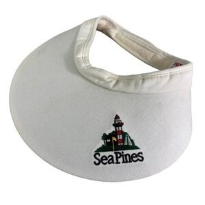 VTG Sea Pines‎ Resort Hilton Head Golf Visor Hat White Sun Protection Classic